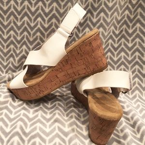 Chinese Laundry | White Wedge Heels
